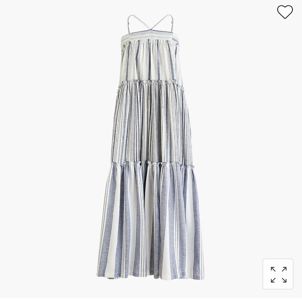 JCrew Striped Maxi Dress Sz M